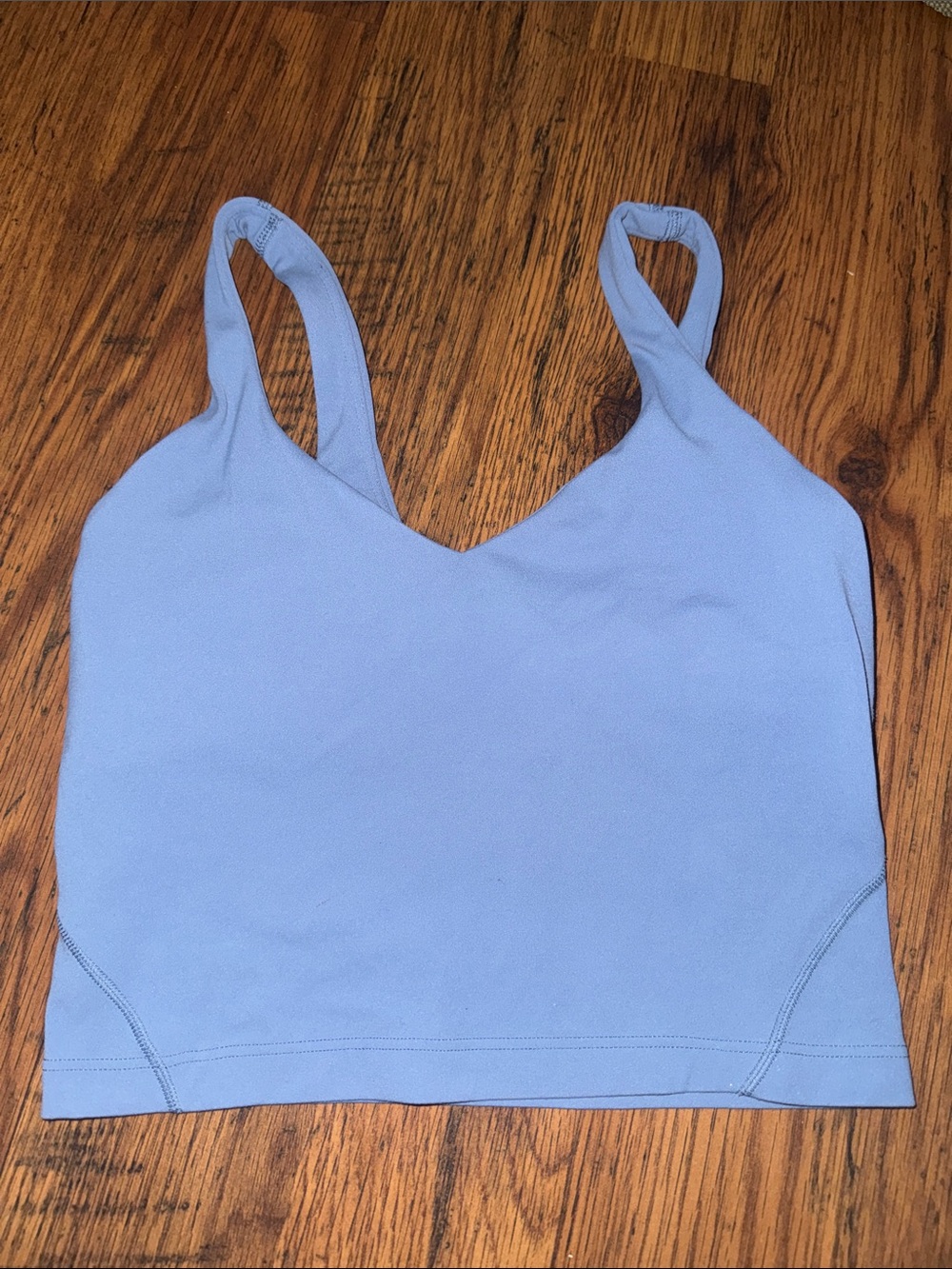 lululemon athletica Light Blue V-Neck Seamless Bralette 2.R.2
